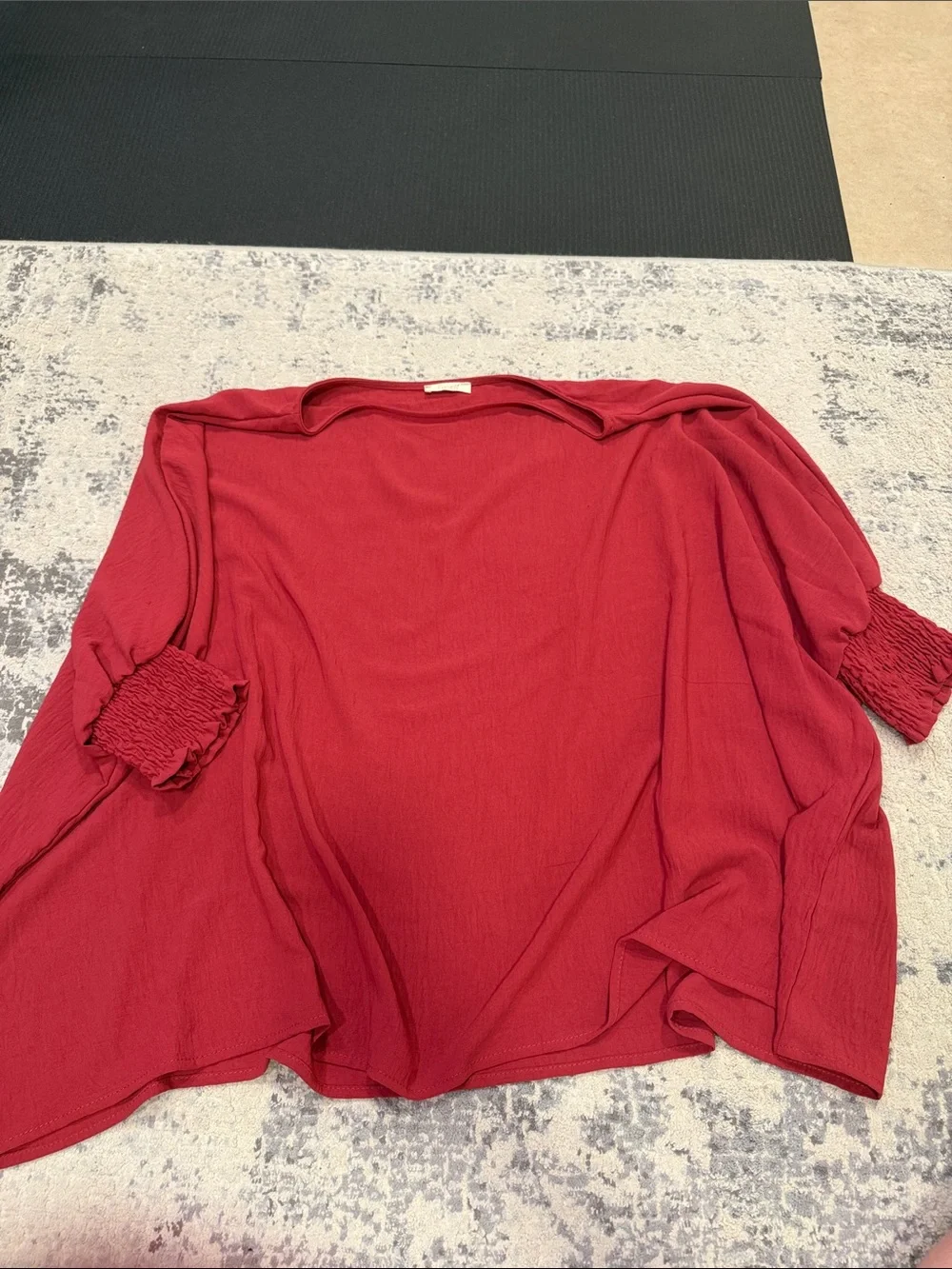 Women's Three-Piece Blouse Set in Lavender, Red and Maroon